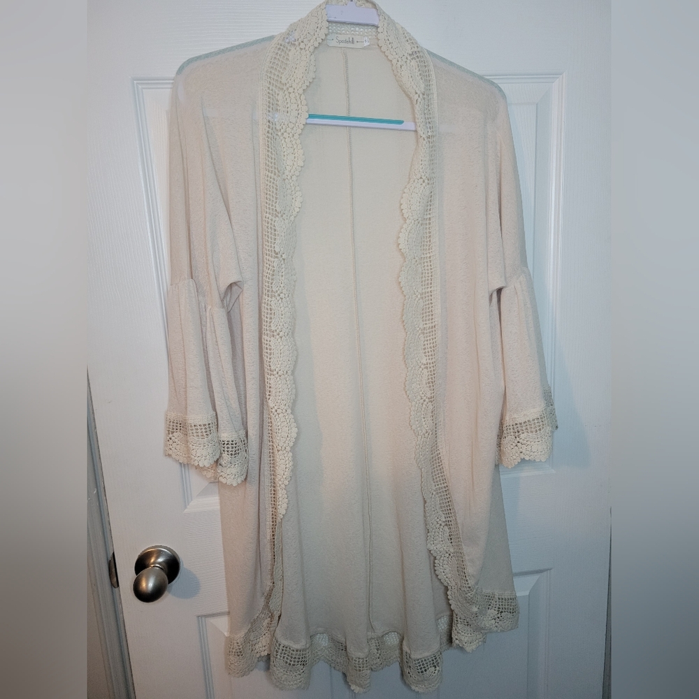 Spadehill Cover Up 2xl Womans Top Bohemian Lace Eyelet Details Casual Workwear